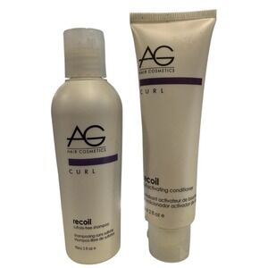 AG Hair Care RE COIL Curl activating Shampoo & Conditioner HTF NOS‎ Travel Size
